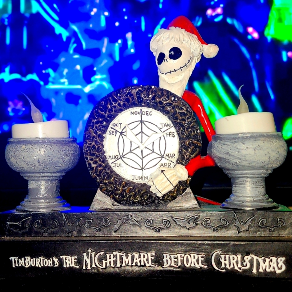 Jack Skellington Xmas Clock Tea Light